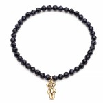 Elastyczna bransoletka z nocy kairu, srebro pozłacane