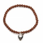 Elastyczna bransoletka z piasku pustyni, srebro