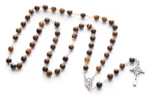 Różaniec z tygrysiego oka