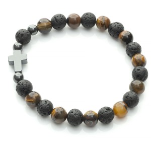 Dziesiątka z tygrysiego oka i lawy